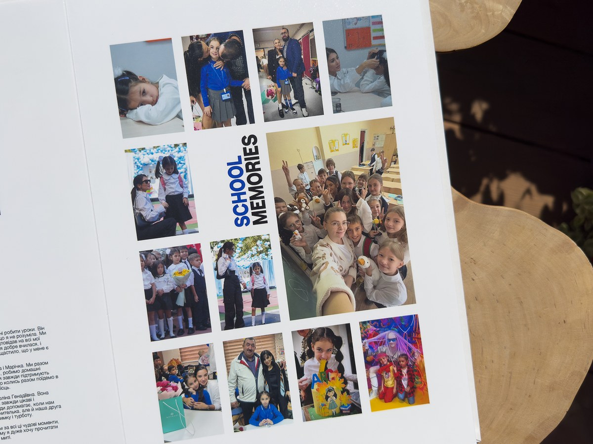 Колаж Camera Roll в альбомі YEARBOOK — особисті фото дитини з телефону